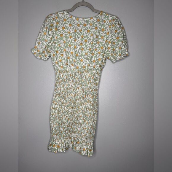 Zara Sunflower Print Smocked Dress NWT - Picture 5 of 5